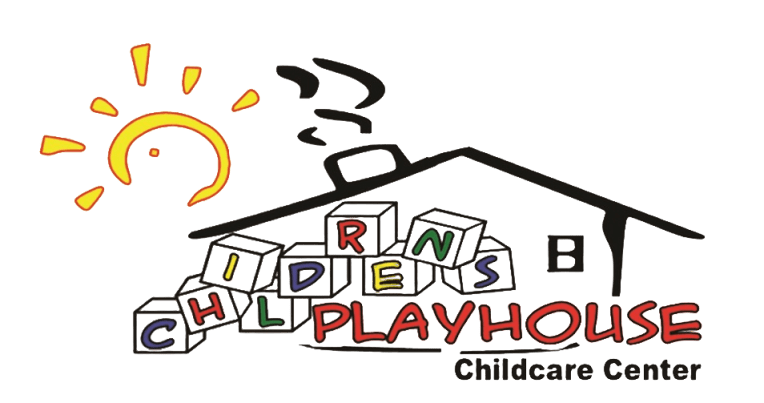 Childcare center logo featuring building blocks